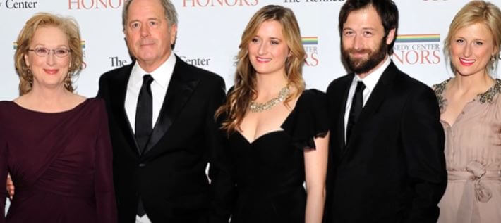 Don Gummer with his wife Meryl Streep and three of their four kids, Grace, Henry, and Mamie.